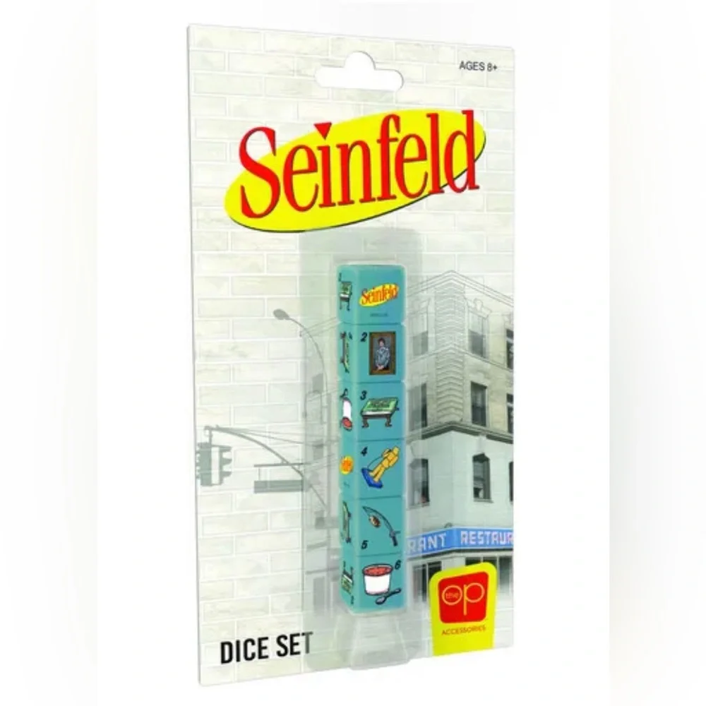 BNIB COLLECTIBLE SEINFELD 6PC DICE SET BY USOPOLY GREAT FOR GAME NIGHT - Picture 1 of 7